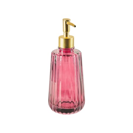 4-częściowy zestaw akcesoriów łazienkowych szklany różowy CARDENA