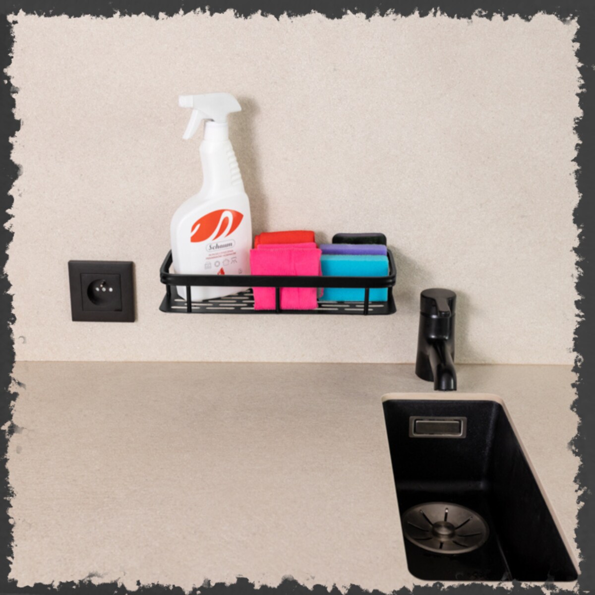 2 szt półka wisząca samoprzylepna loft ścienna łazienkowa pod prysznic