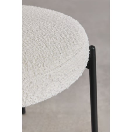 Krzesło na czarnej podstawie bouclé Anisa