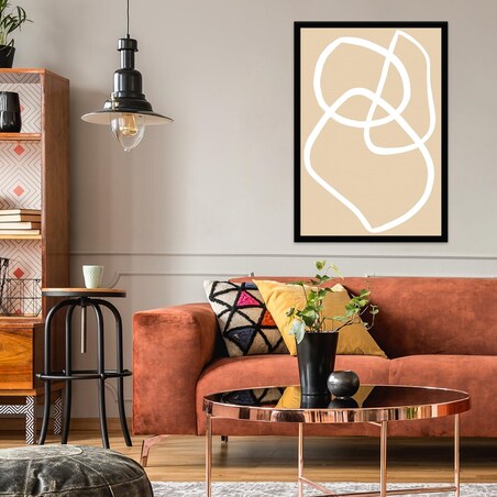 Poster Story, Plakat, Obraz - Beżowe Linie No1, wymiary 30 x 42 cm