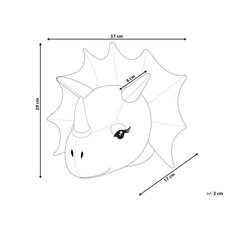 Pluszowa dekoracja ścienna dinozaur beżowa REXX