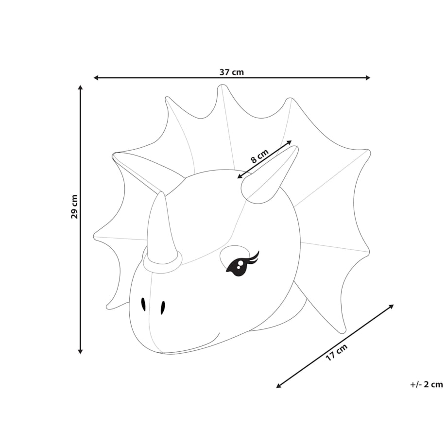 Pluszowa dekoracja ścienna dinozaur beżowa REXX