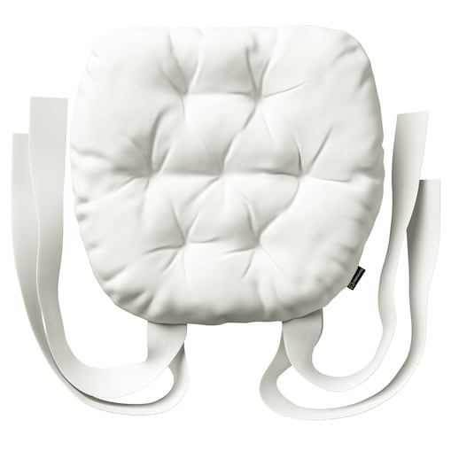 Poduszka na krzesło Marcin, biały, 40 x 37 x 8 cm, Cotton Panama