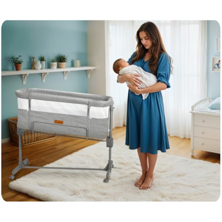 Łóżeczko dziecięce niemowlęce dostawka Nukido składane 0-5m