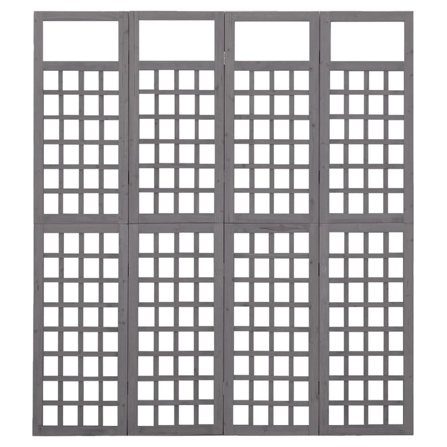 vidaXL Parawan pokojowy 4-panelowy/trejaż, drewno jodłowe, 161x180 cm