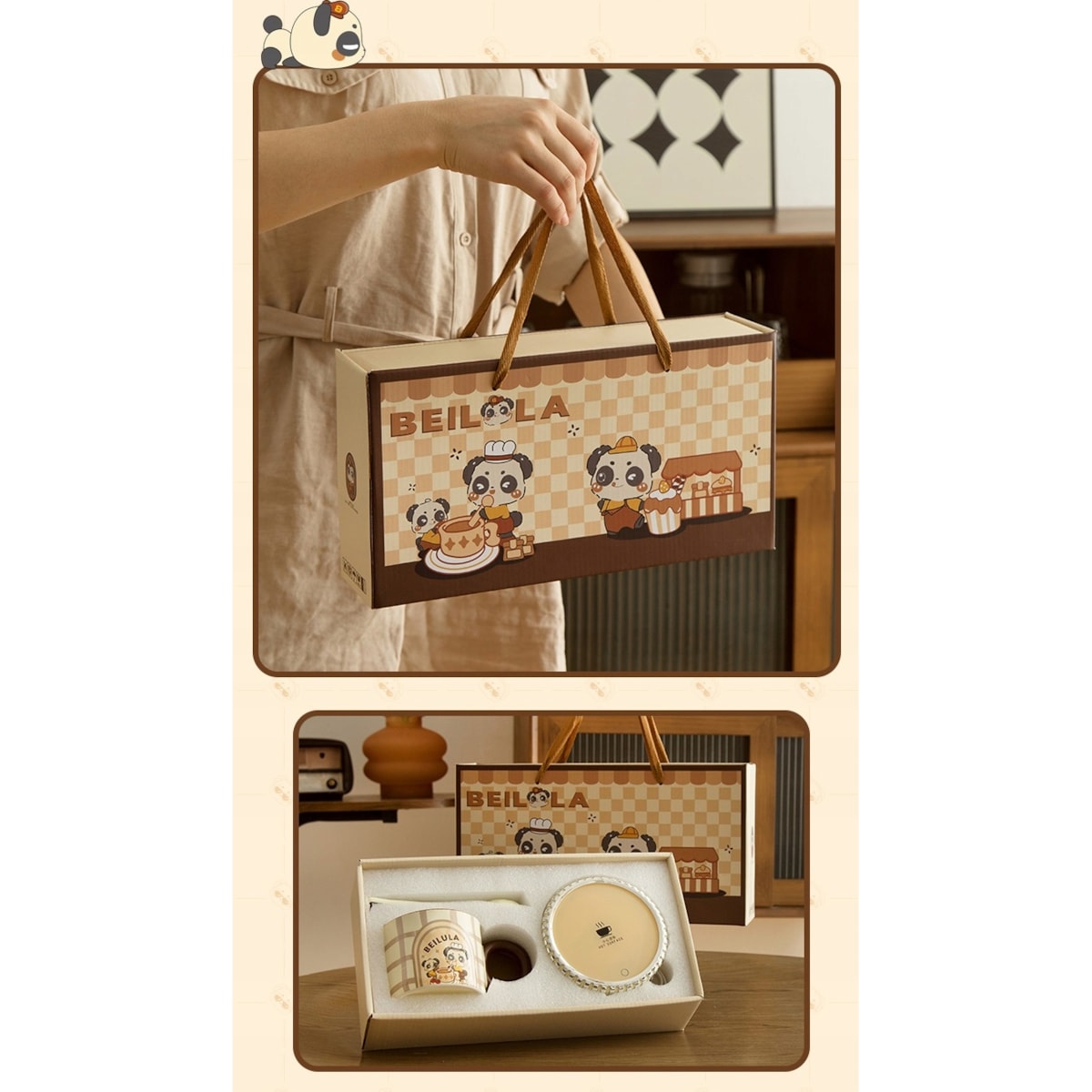 ZESTAW KUBEK Z PODGRZEWACZEM + Łyżka + Kabel USB PREZENT KUBEK ŚWIĄTECZNY