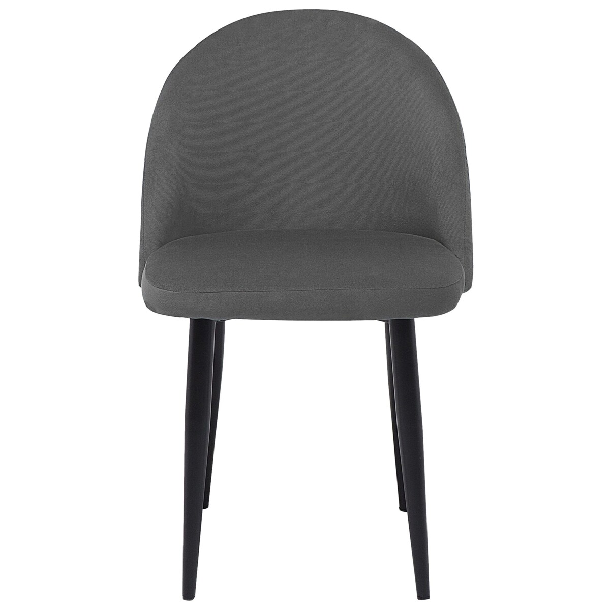 Zestaw 2 krzeseł welurowy szary VISALIA