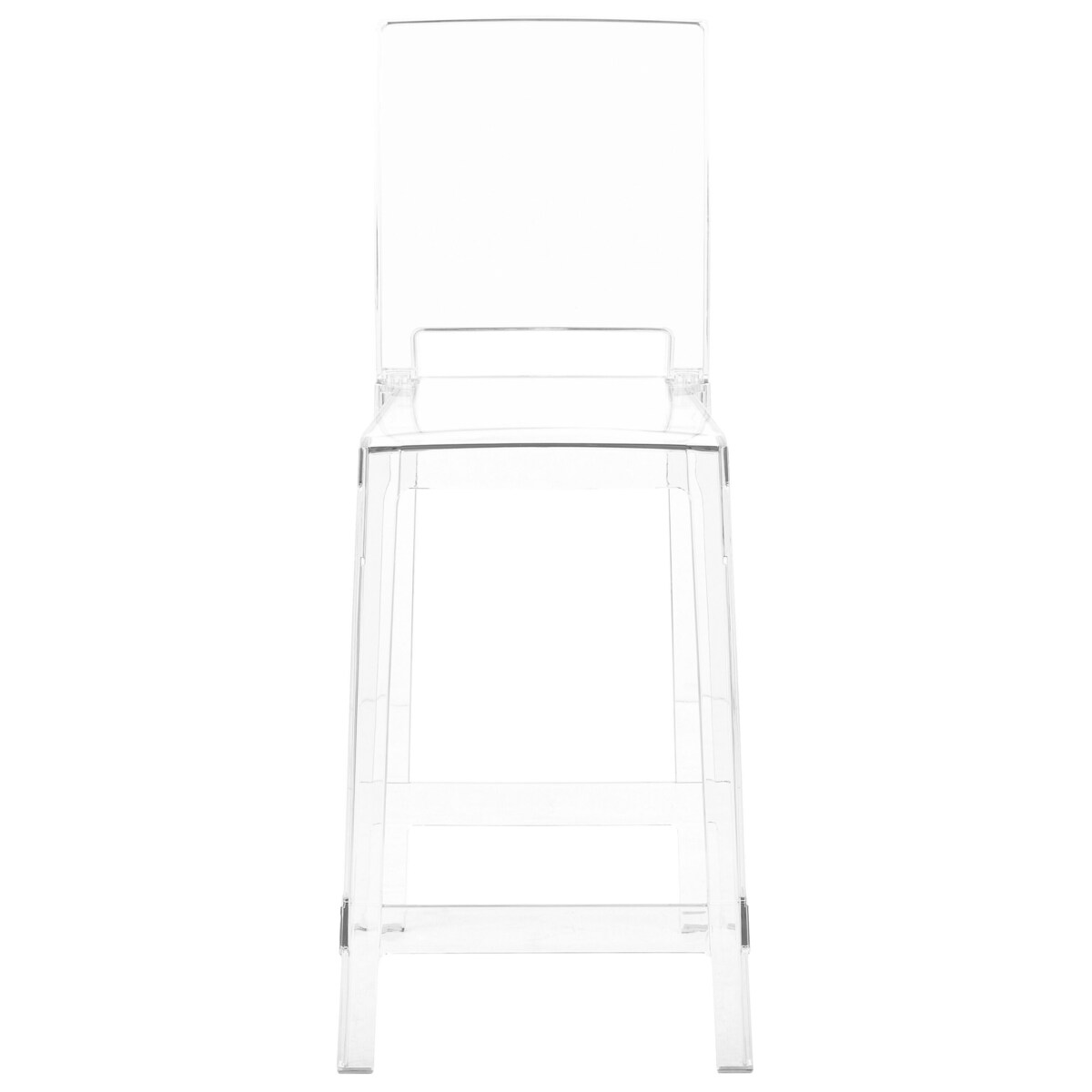 Zestaw 2 krzeseł barowych przezroczysty WELLINGTON