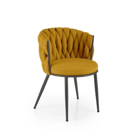 Krzesło tapicerowane K516 musztardowe