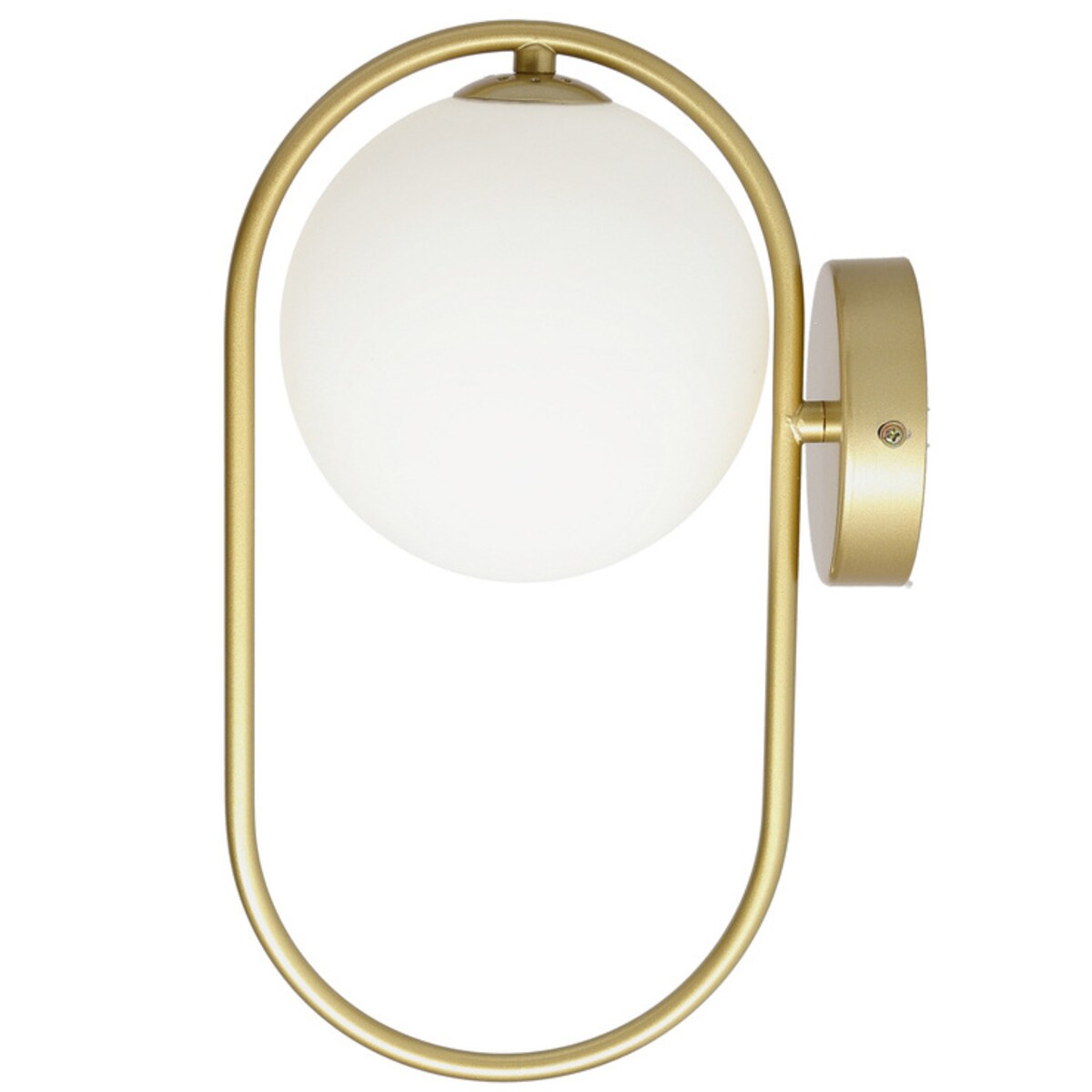 Kinkiet LAMPA ścienna CORDEL 21-73440 Candellux metalowa OPRAWA modernistyczna szklana kula ball mosiężna biała