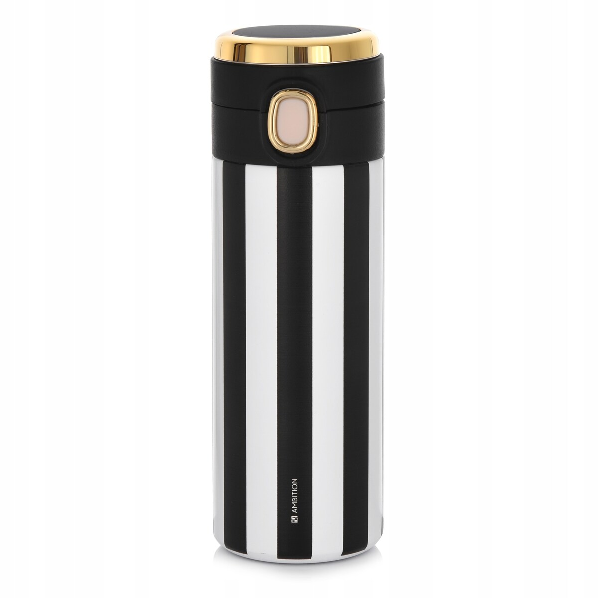 ELEGANCKI KUBEK TERMICZNY 350 ml na herbatę kawę prezent w pasy