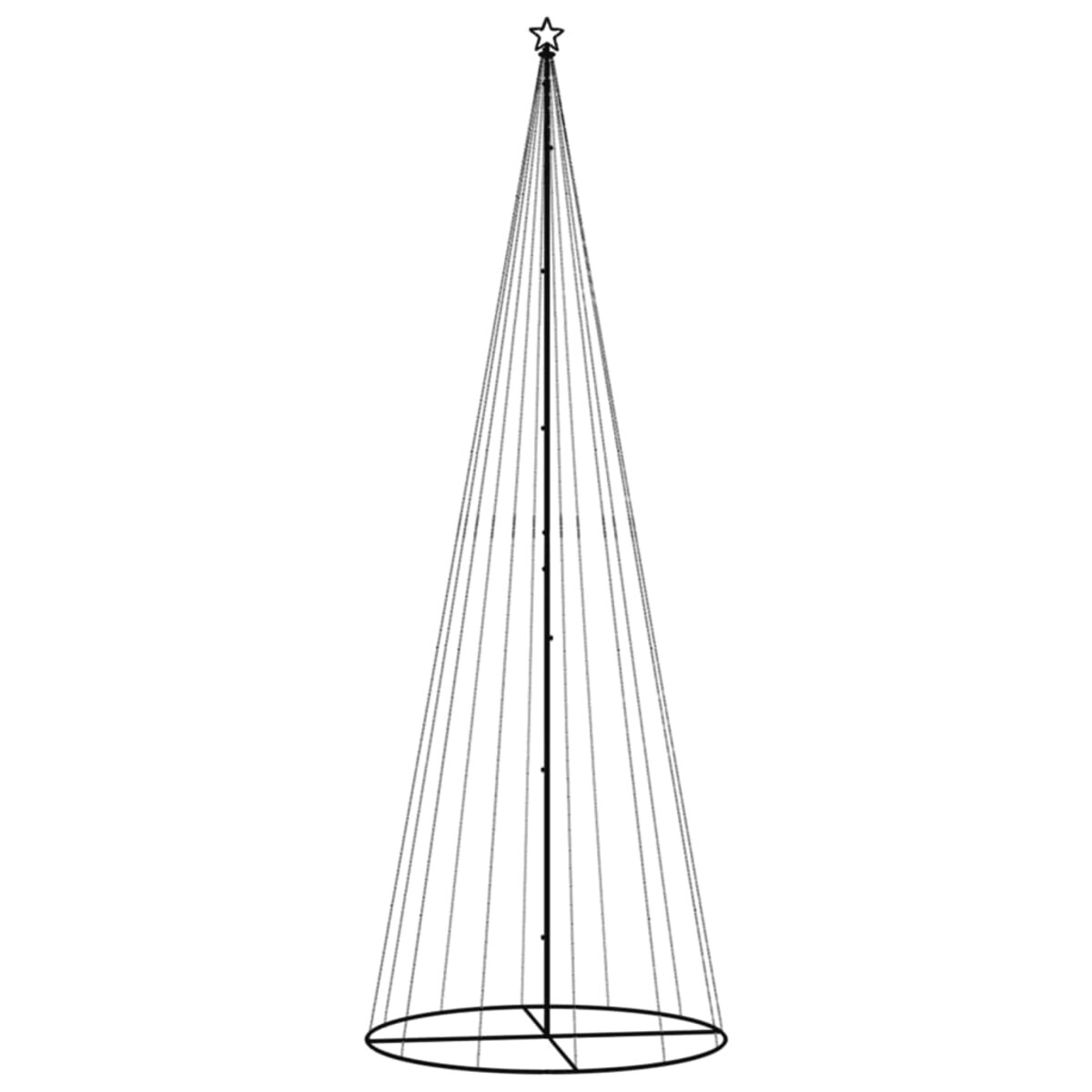 vidaXL Choinka stożkowa, 732 zimne białe LED, 160x500 cm