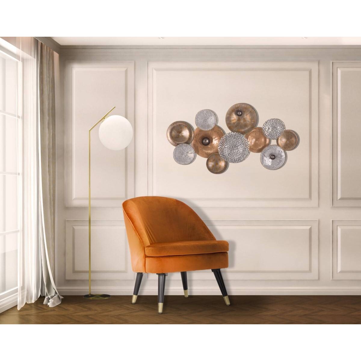 Lampa podłogowa w formie kuli GLAMY, wys. 179 cm