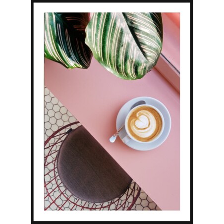 Poster Story, Plakat, Obraz - Różowa Kawiarnia, wymiary 30 x 42 cm