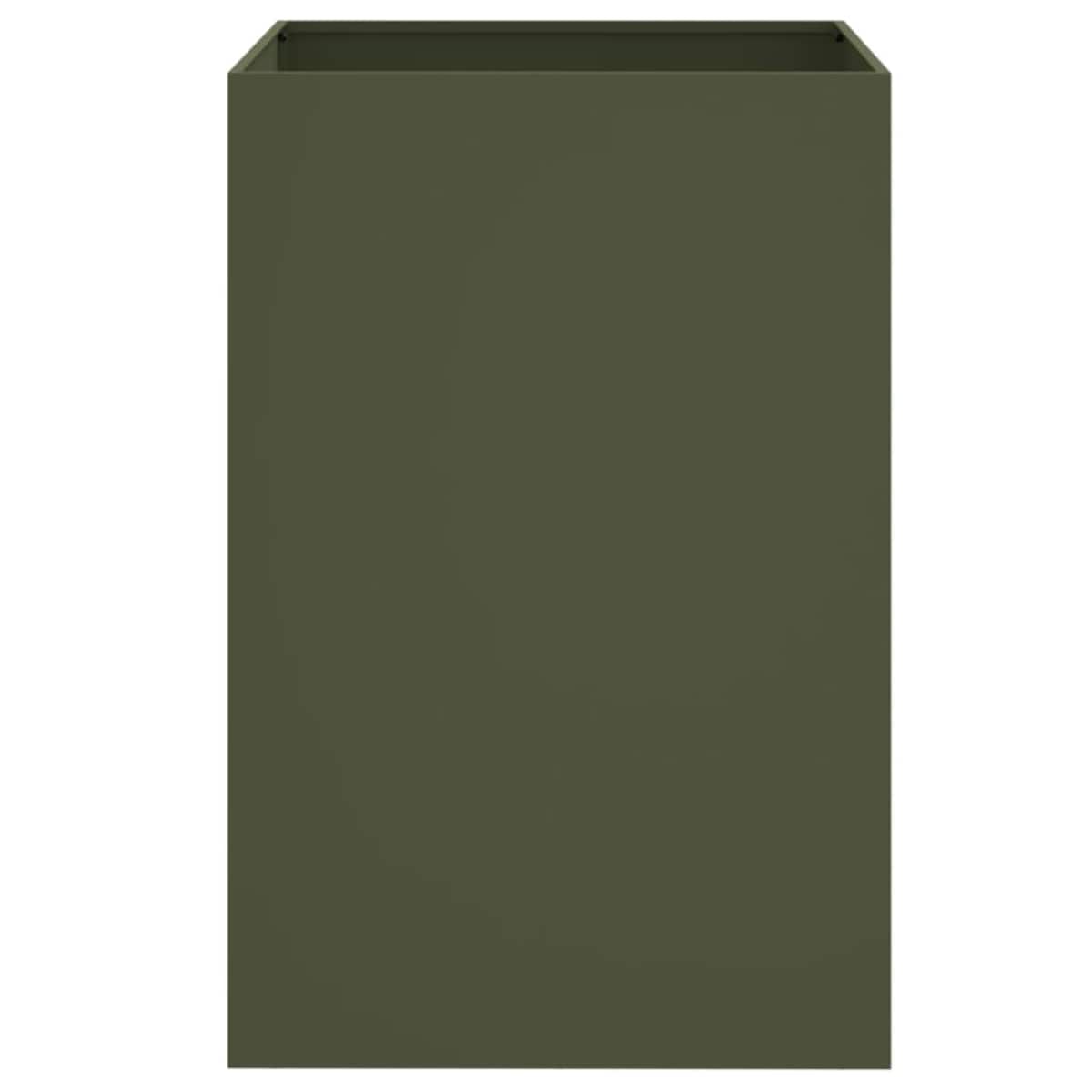vidaXL Donica, oliwkowa, 52x48x75 cm, stal