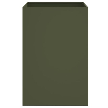 vidaXL Donica, oliwkowa, 52x48x75 cm, stal
