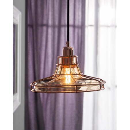 Lampa wisząca TORRE Szkło Miedziany