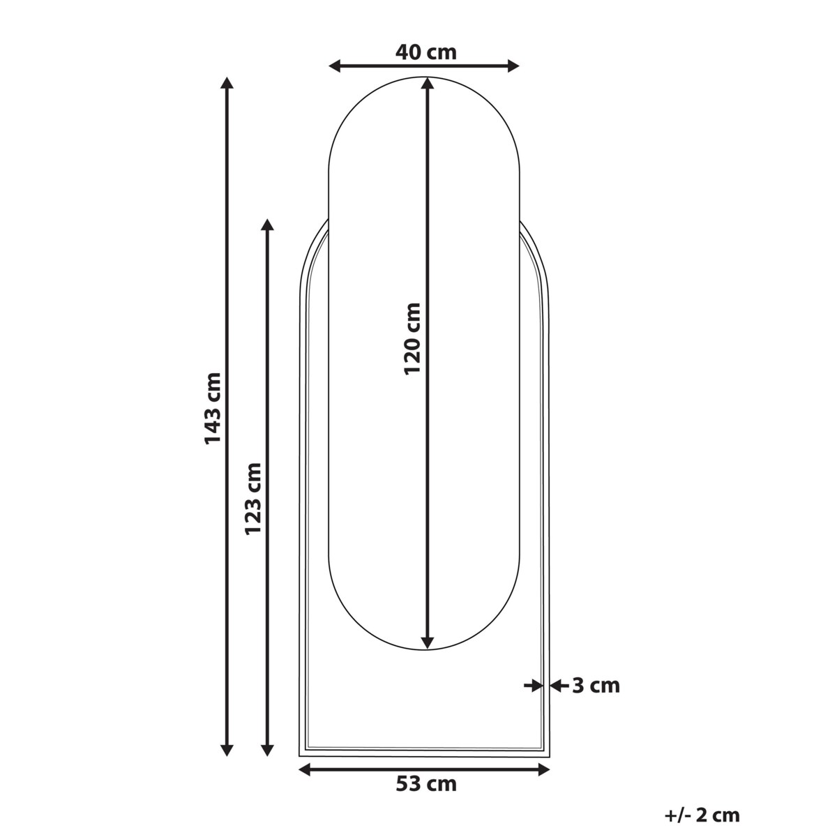 Lustro ścienne rattanowe 53 x 143 cm jasne NEVERS