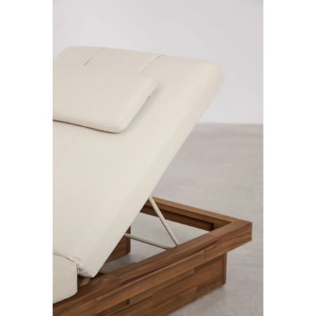 Rozkładany leżak Dailin z drewna akacjowego