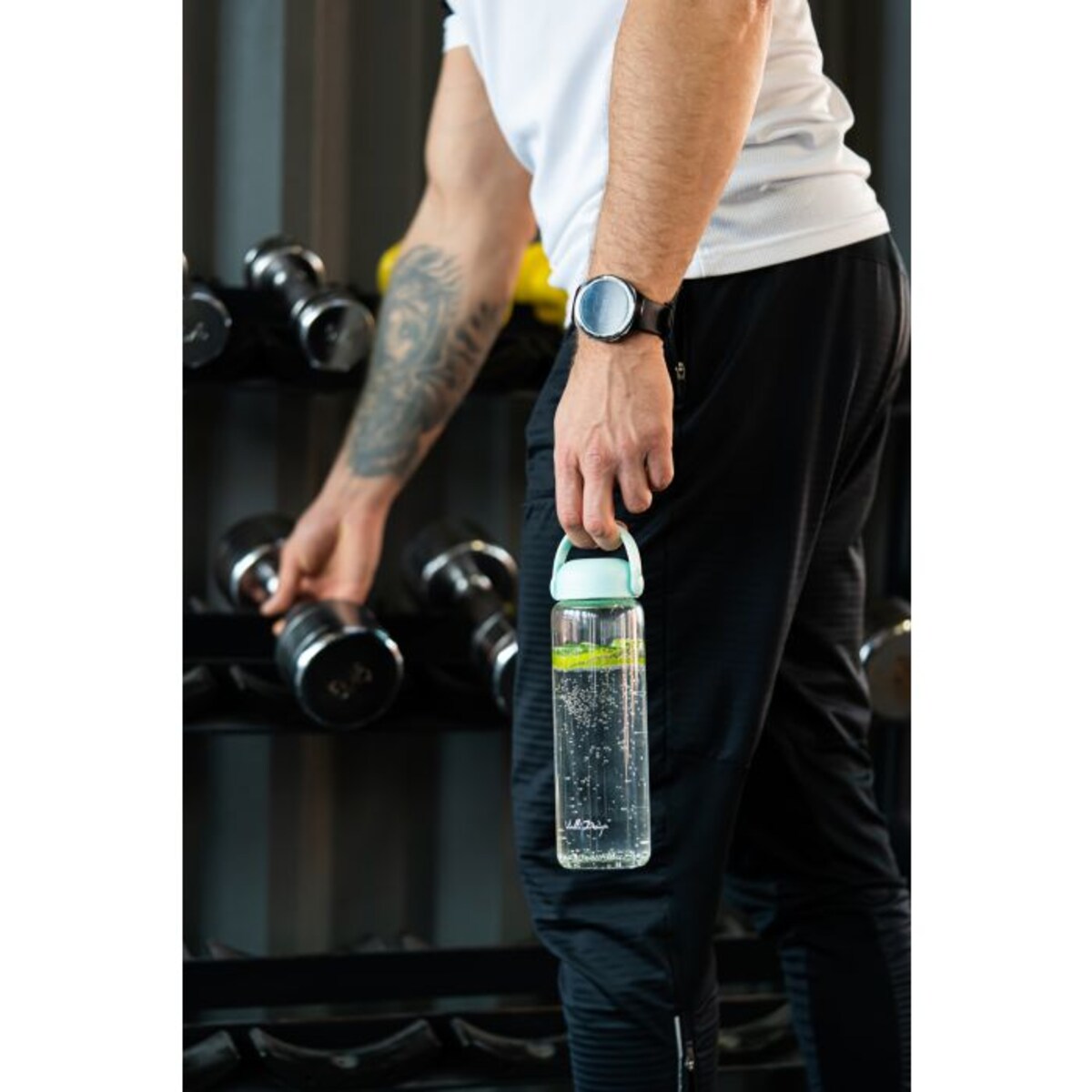 Szklana butelka na wodę Fuori 540 ml miętowa 30251