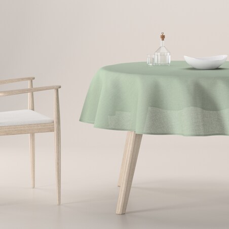 Obrus okrągły 160 x 160 cm eukaliptusowo zielony