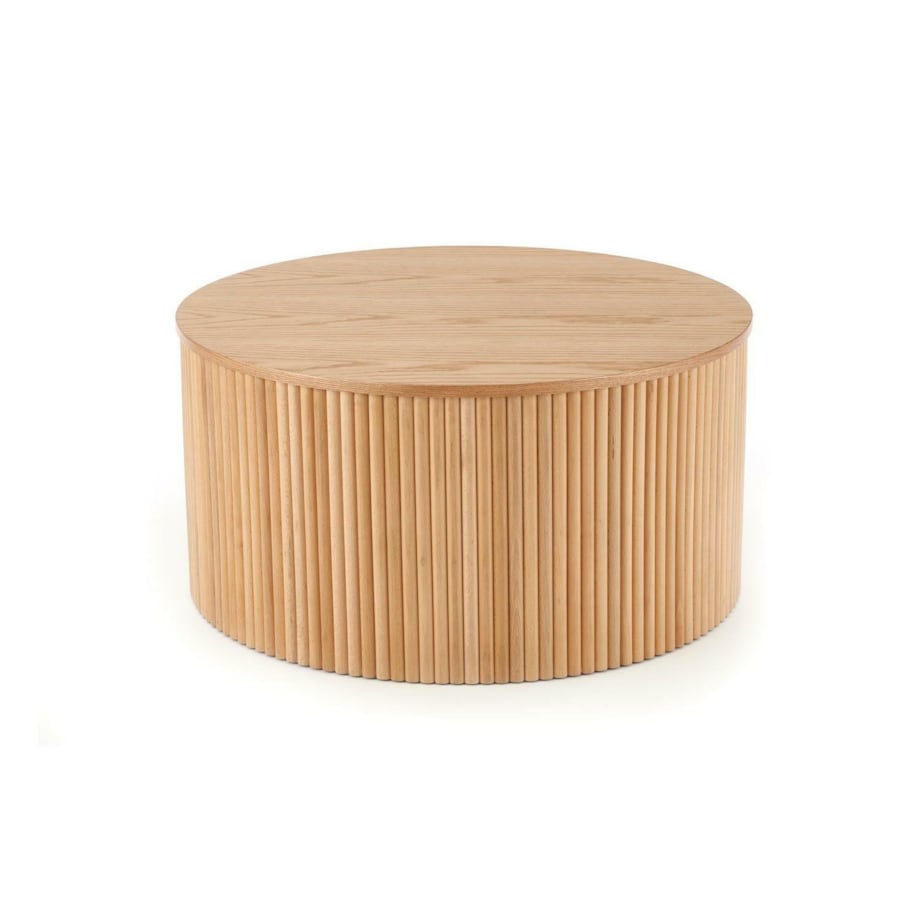 STOLIK KAWOWY Delar OKRĄGŁY 80x41 cm MDF I DREWNO