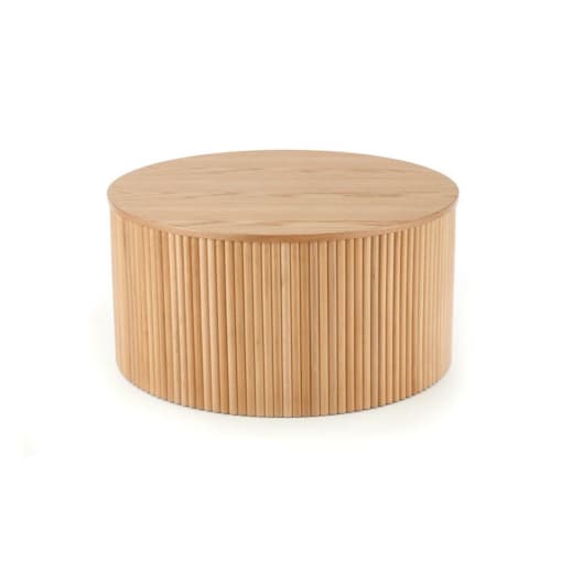 STOLIK KAWOWY Delar OKRĄGŁY 80x41 cm MDF I DREWNO