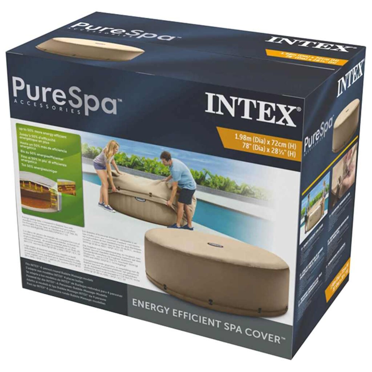 Intex Energooszczędna pokrywa na basen spa, 28523