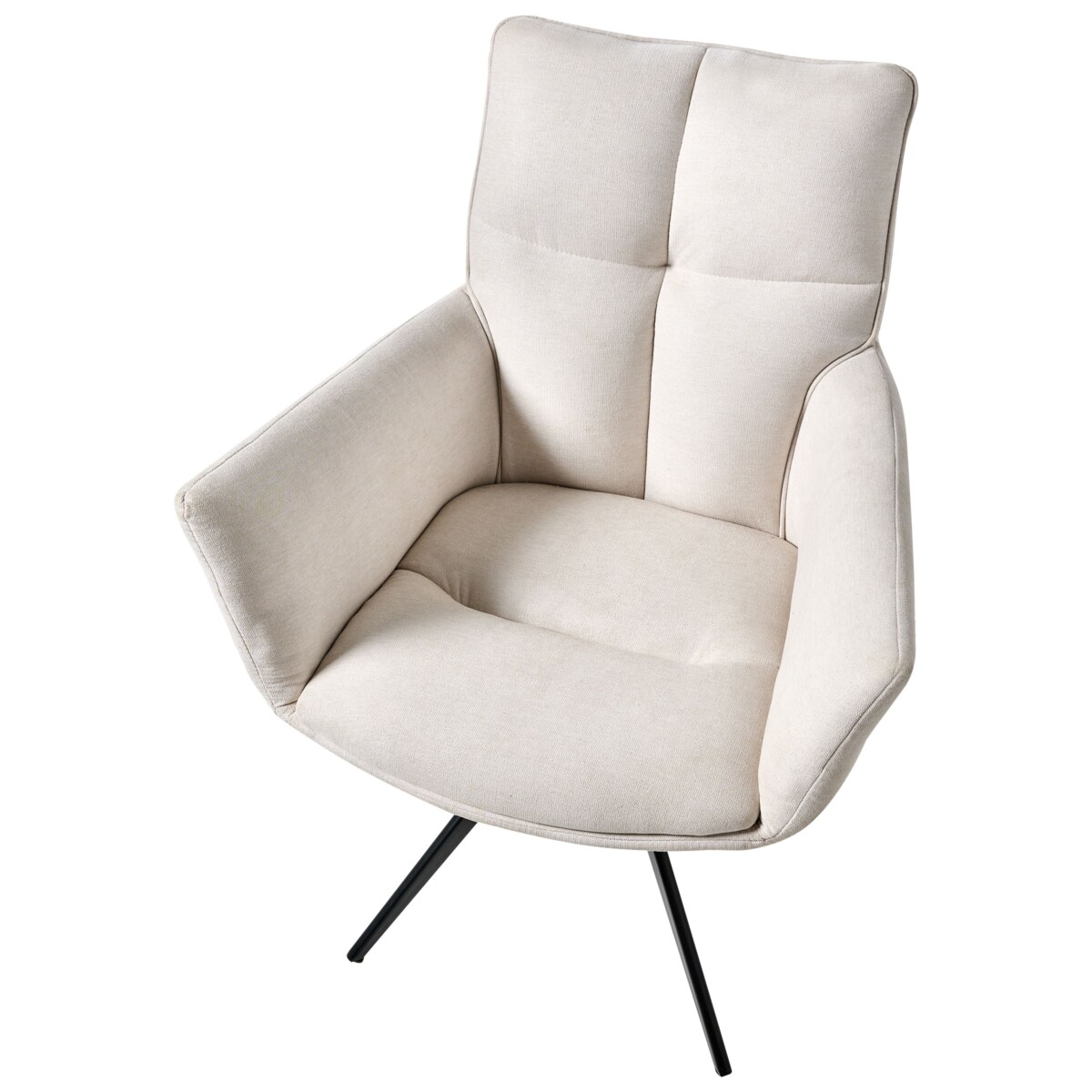 Krzesło do jadalni Obrotowy CORBIE Złamana biel