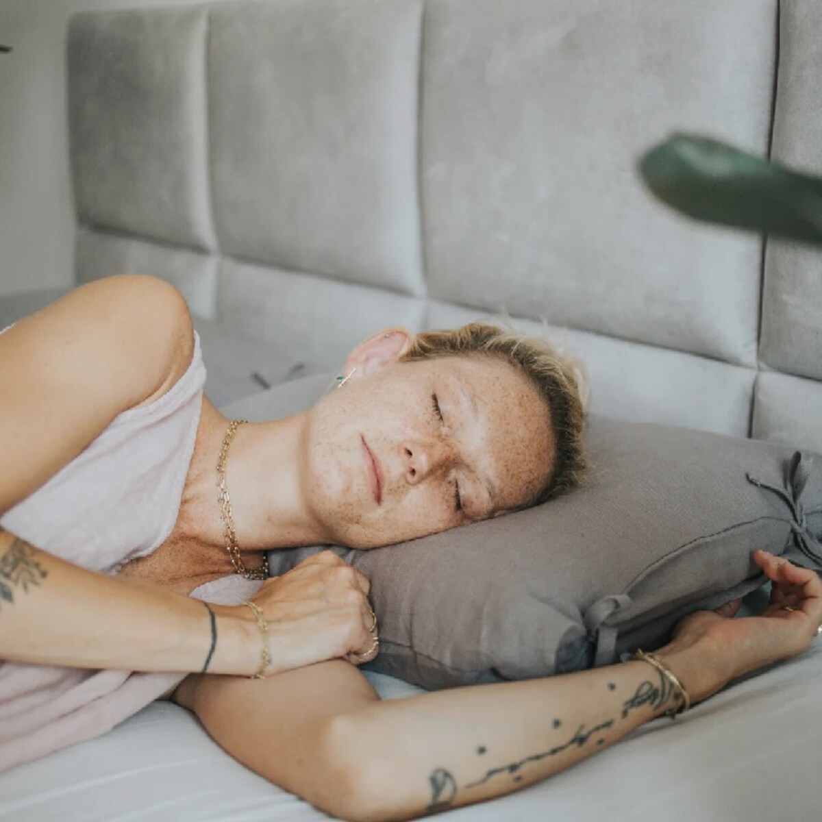 Poszewka lniana 45x60 szara