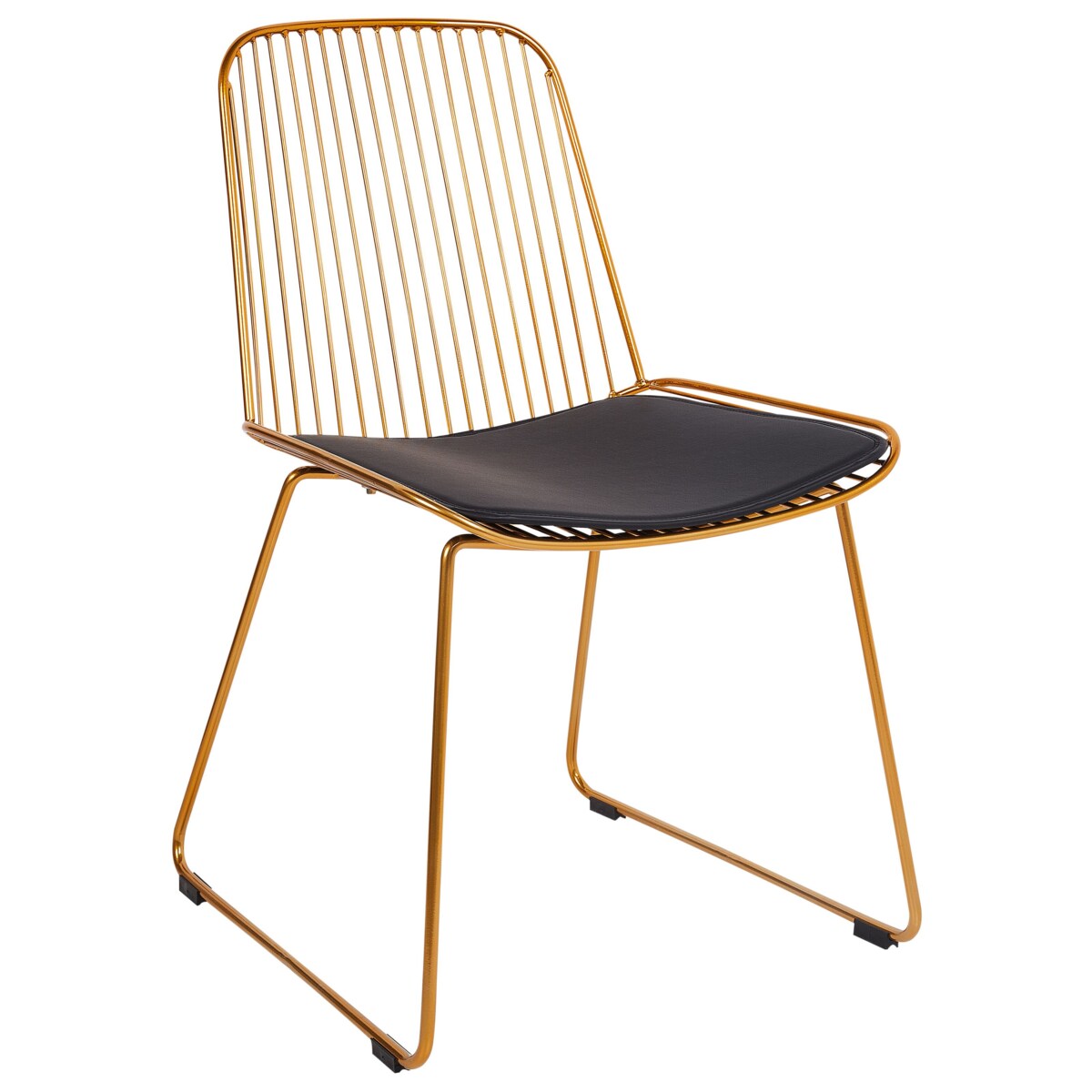 Zestaw 2 krzeseł do jadalni PENSACOLA Metal Złoty