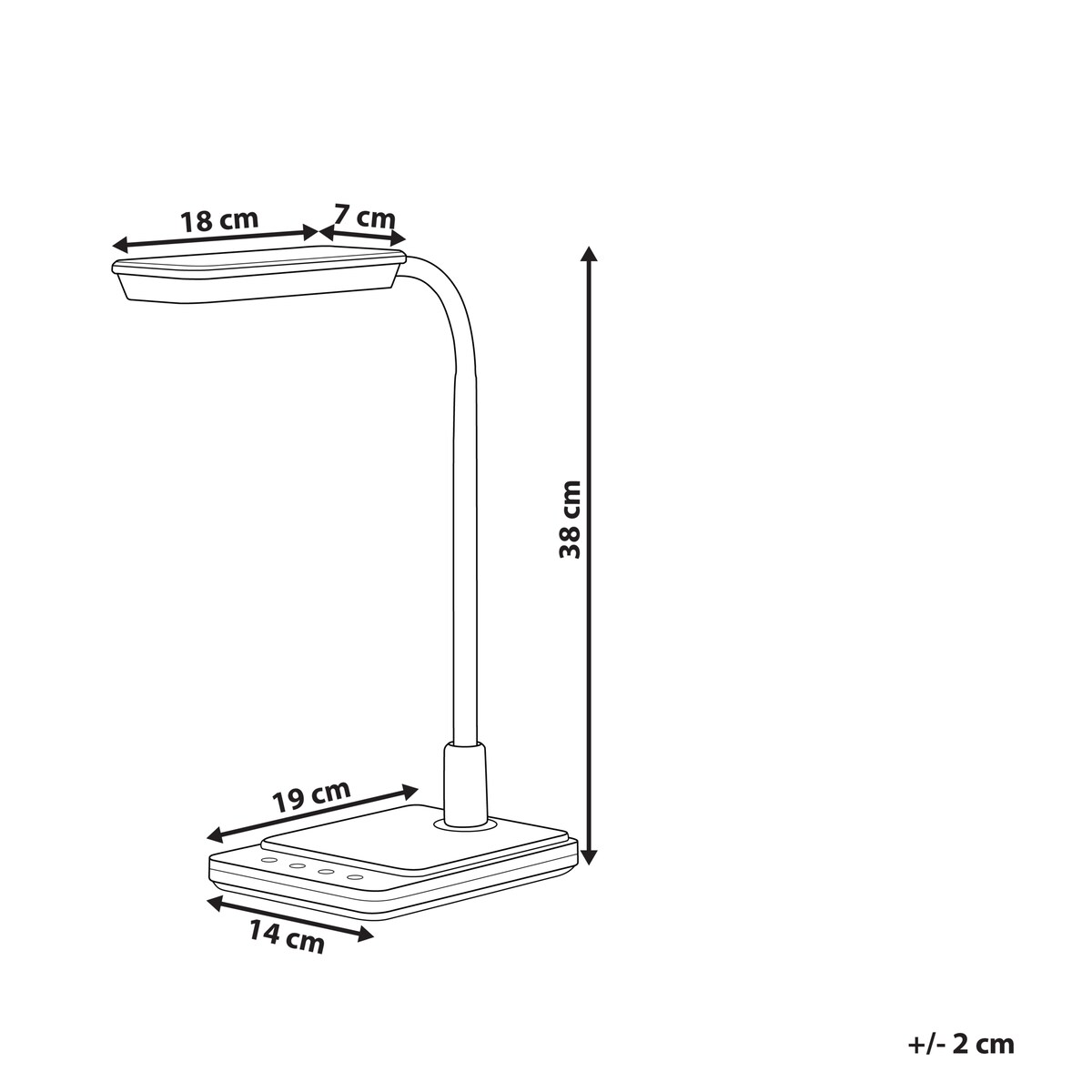 Lampa biurkowa LED CENTAURUS Ze ściemniaczem Metal Biały