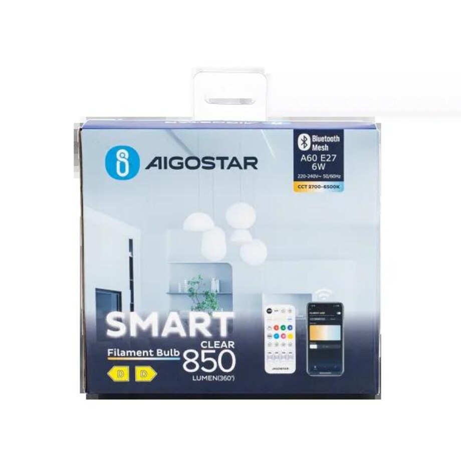 inteligentna żarówka bluetooth mesh a60 e27 6w cct 2 szt. ,z pilotem