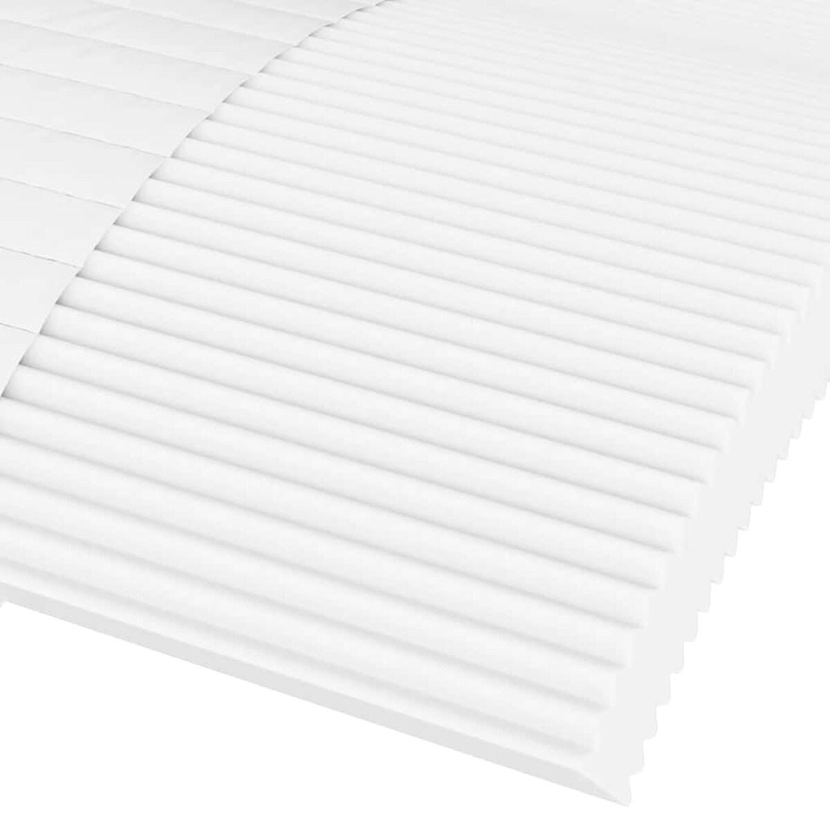 vidaXL Materac piankowy, biały, 100x220 cm, twardość H2/H3