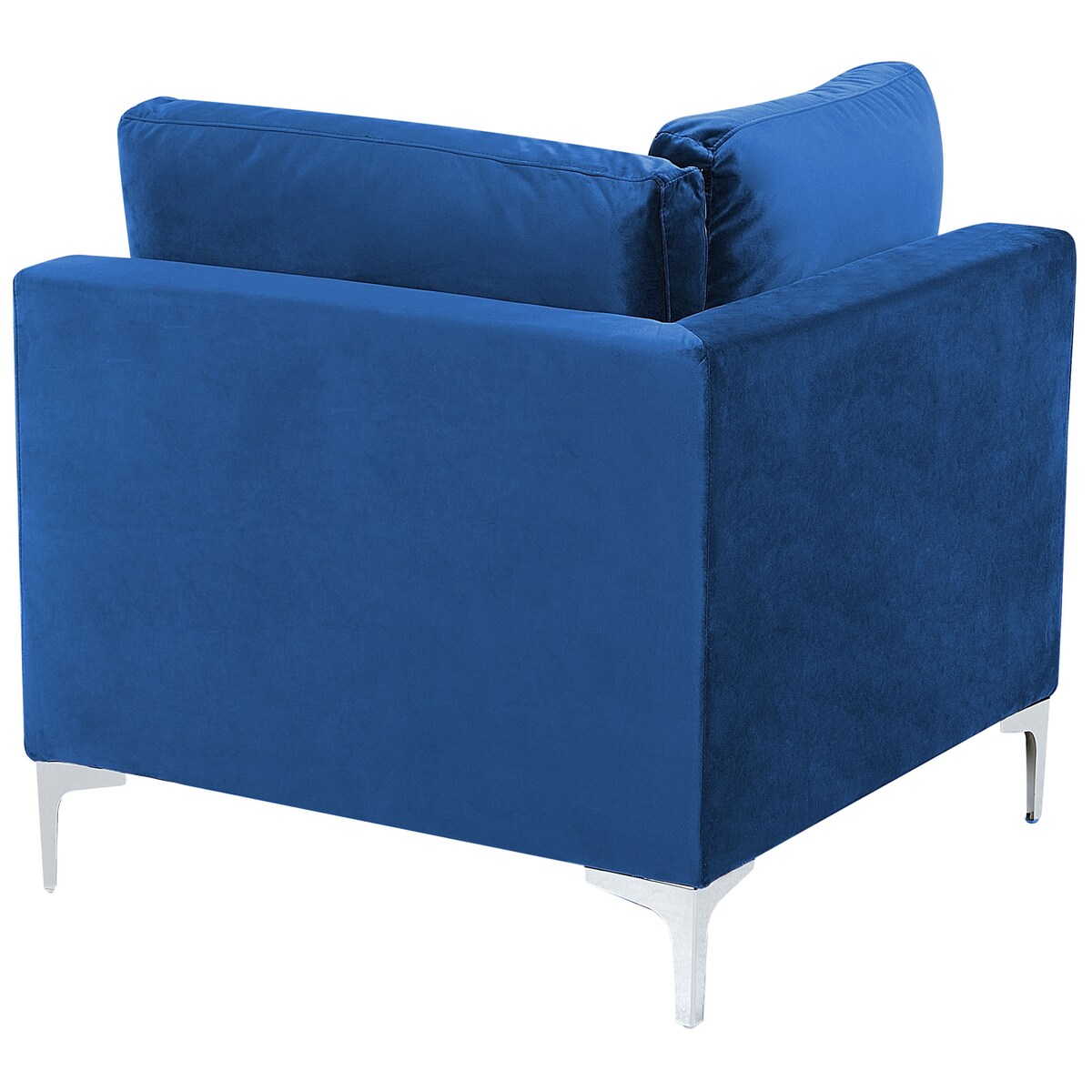 Sofa modułowa dla 3 osób EVJA z otomaną Welur Granatowy