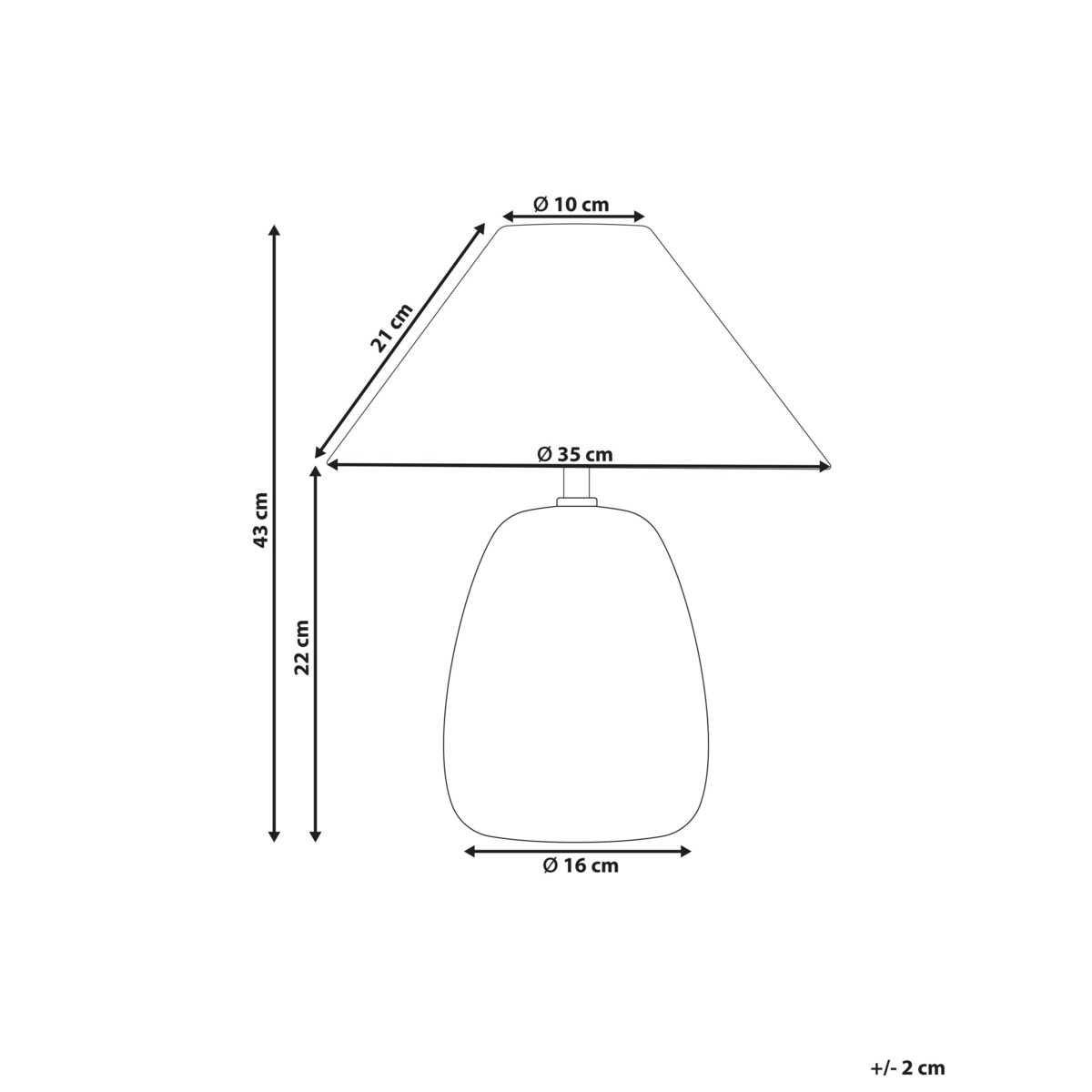 Lampa stołowa ceramiczna beżowo-czarna LUCHETTI