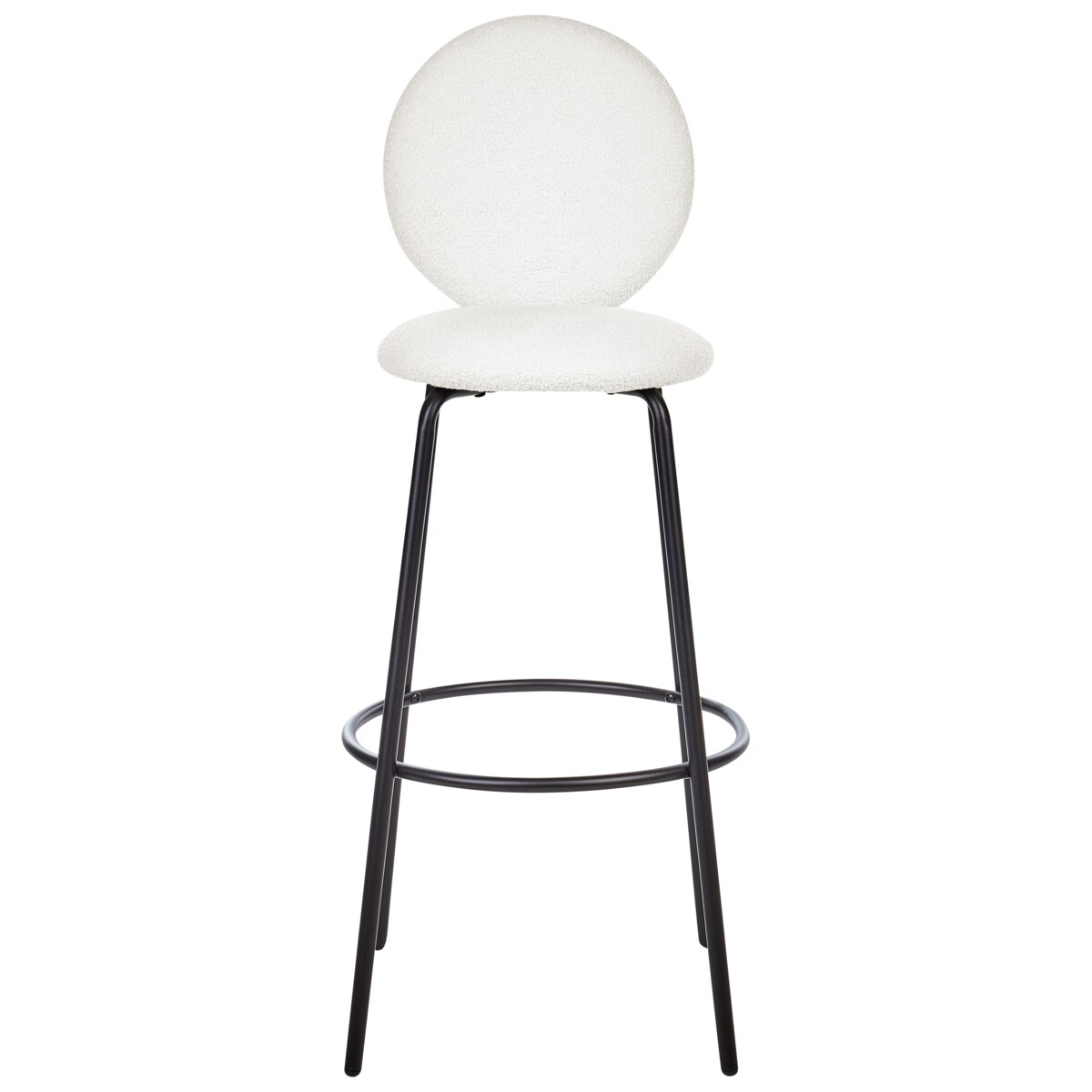 Zestaw 2 krzeseł barowych boucle biały EMERY