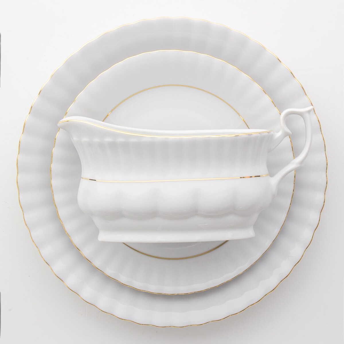 Zestaw obiadowo-kawowy dla 12 osób 131 el. Iwona Złota Linia B014