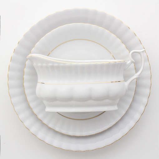 Zestaw obiadowo-kawowy dla 12 osób 131 el. Iwona Złota Linia B014