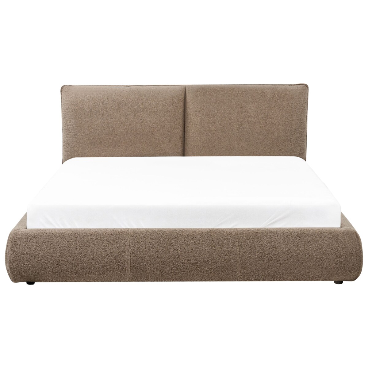 Łóżko Boucle VINAY 160 x 200 cm Beżowoszary