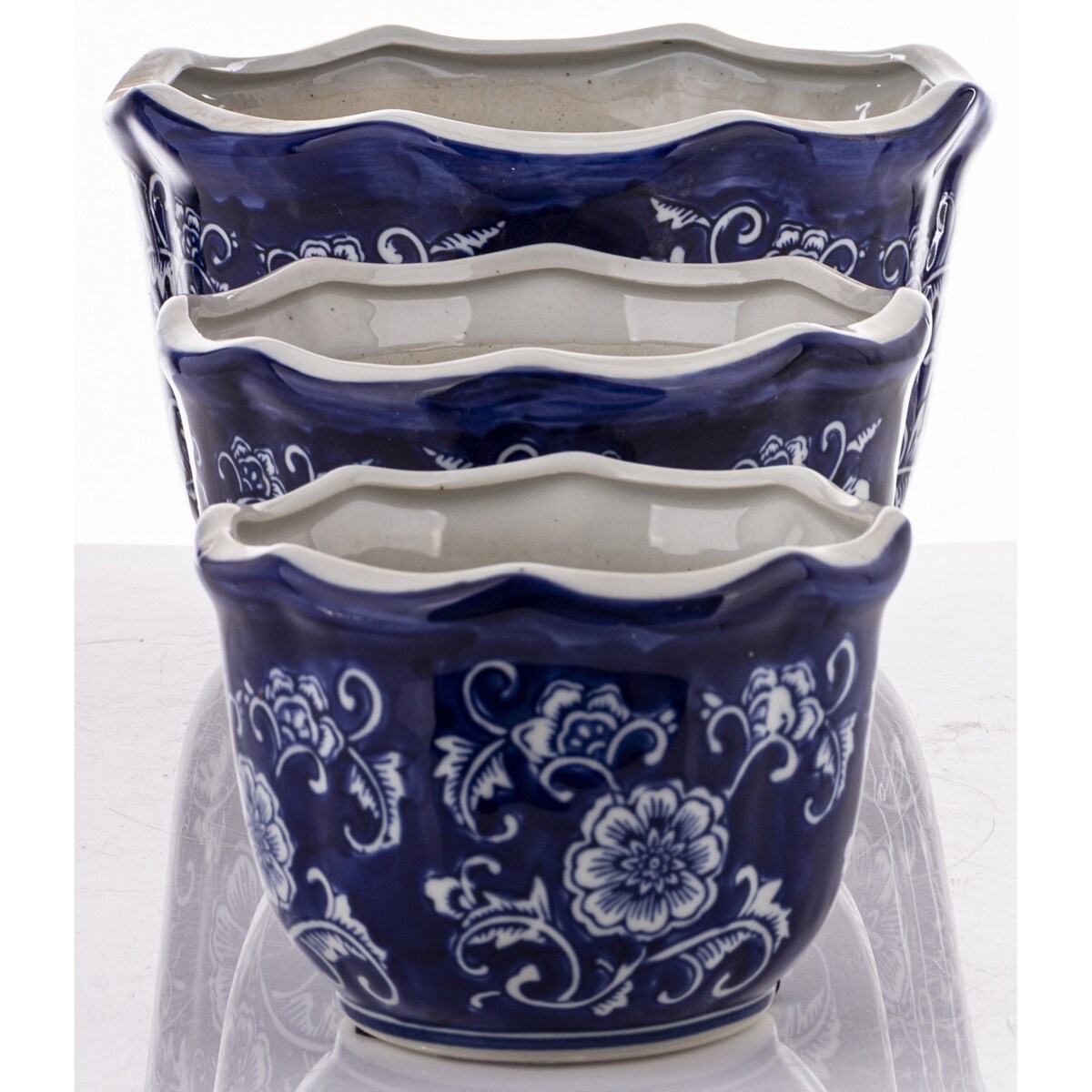 Osłonka 3 szt. ceramiczna 16x26x26 i 13x19x19 i 11x15x15 cm GHARA-IV