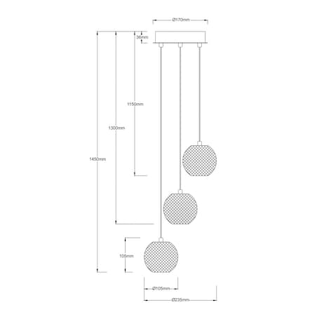 Lampa sufitowa wisząca Light Prestige Brillant złoty LED CCT 3000K/4000K/6000K (regulowana) 1 szt.