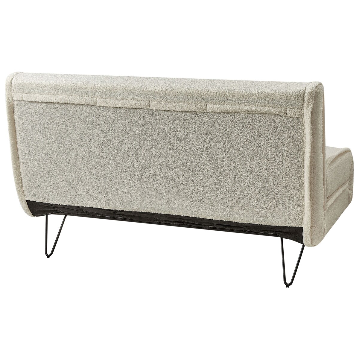 Sofa rozkładana VESTFOLD Boucle Złamana biel dla 2 osób