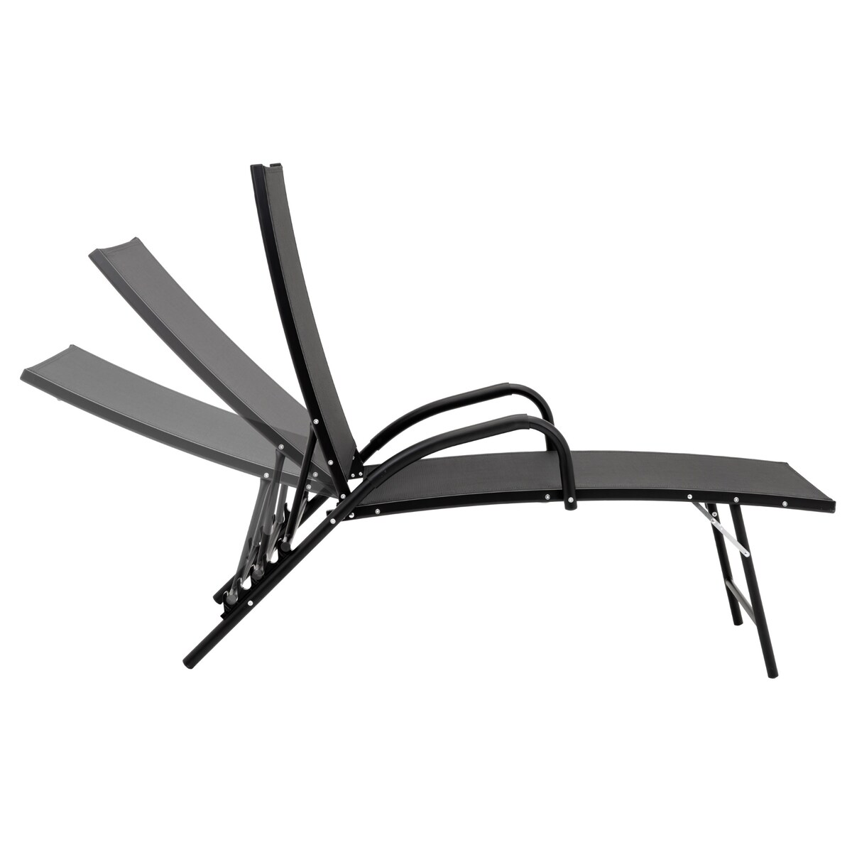 Leżanka ogrodowa aluminiowa z regulowanym oparciem