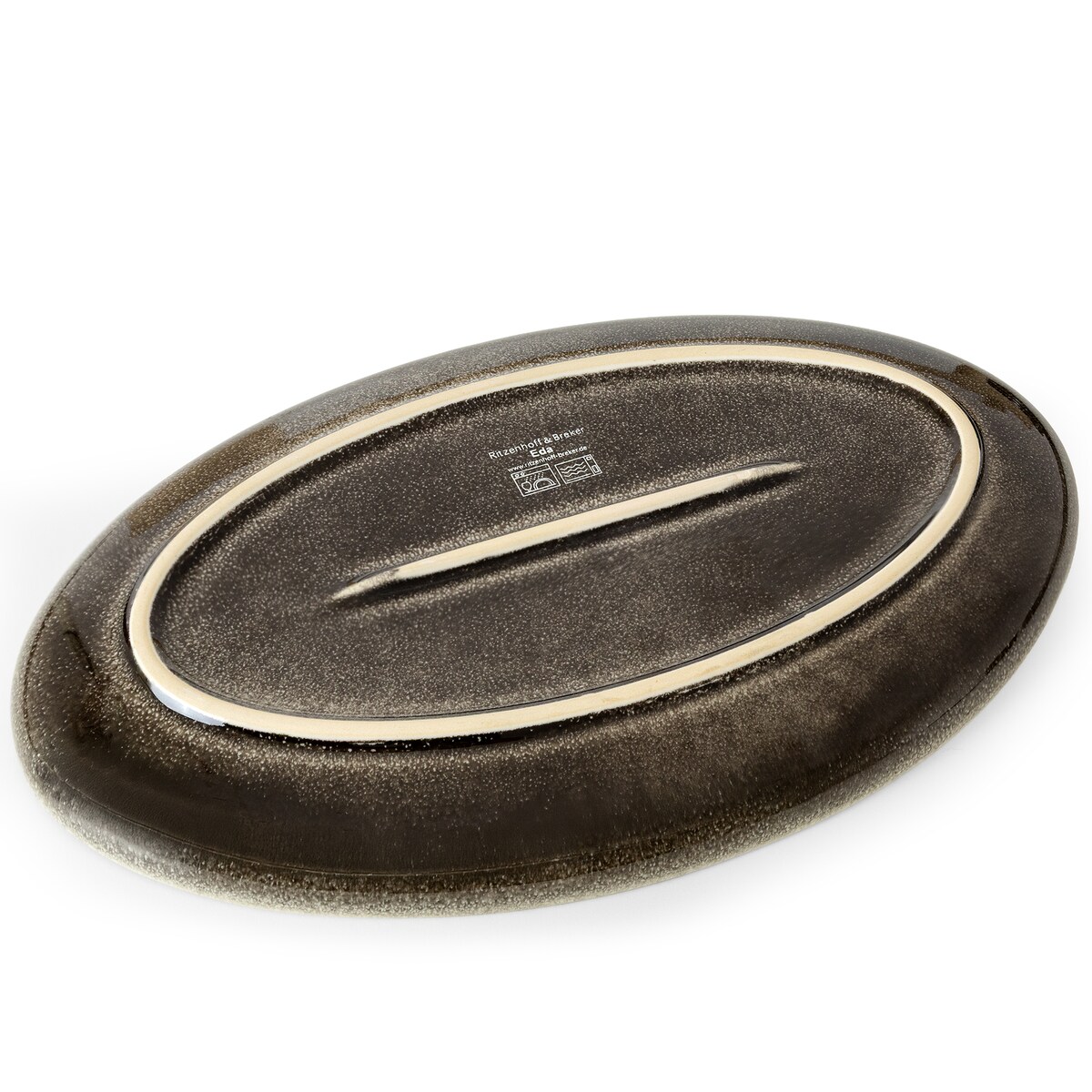 EDA Zestaw półmisków (2 szt.), brązowy/szary/beżowy