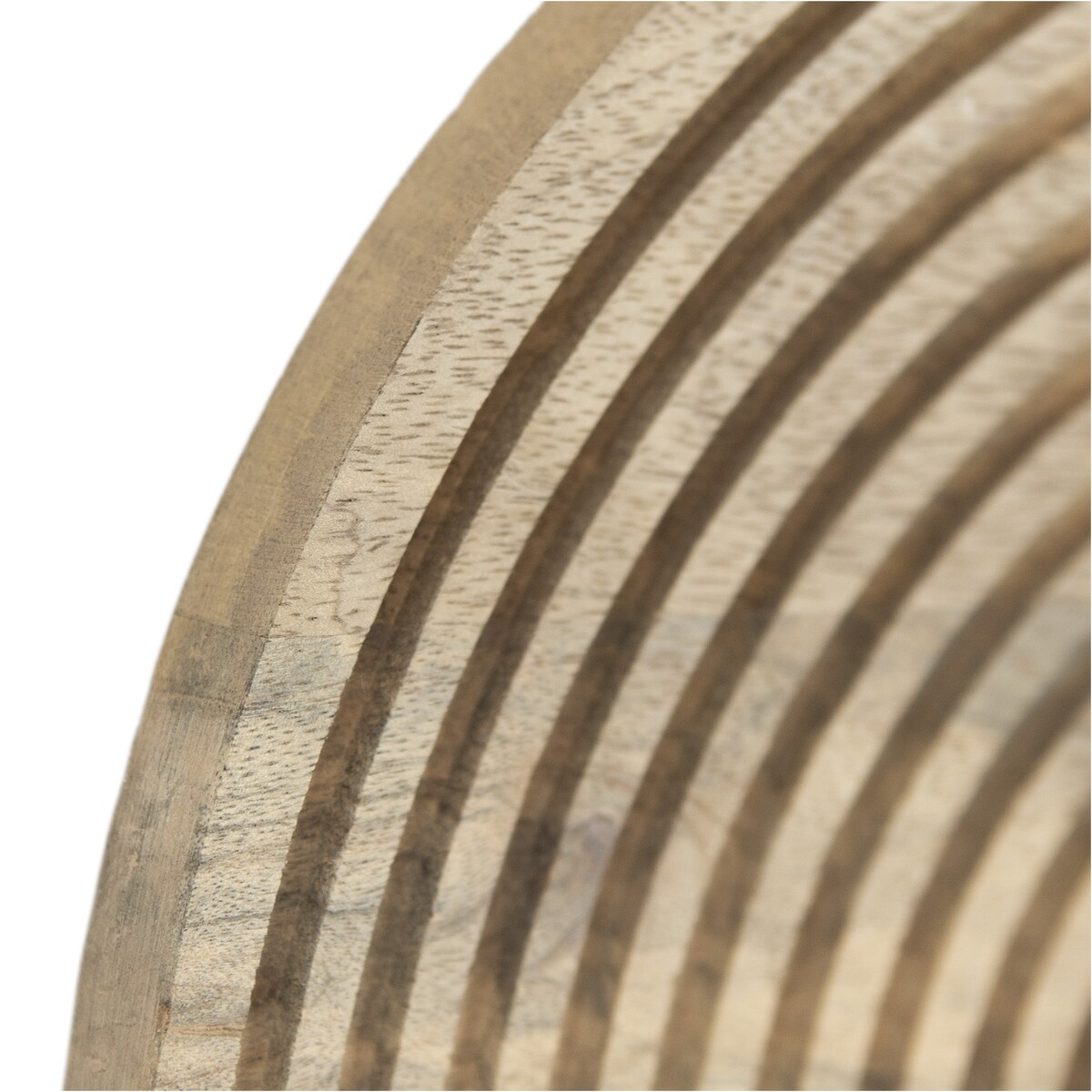 Deska Do Serwowania Drewniana Duża Okrągła Kuchenna Solidna 41X34 Cm Brązowa (Przecięta)