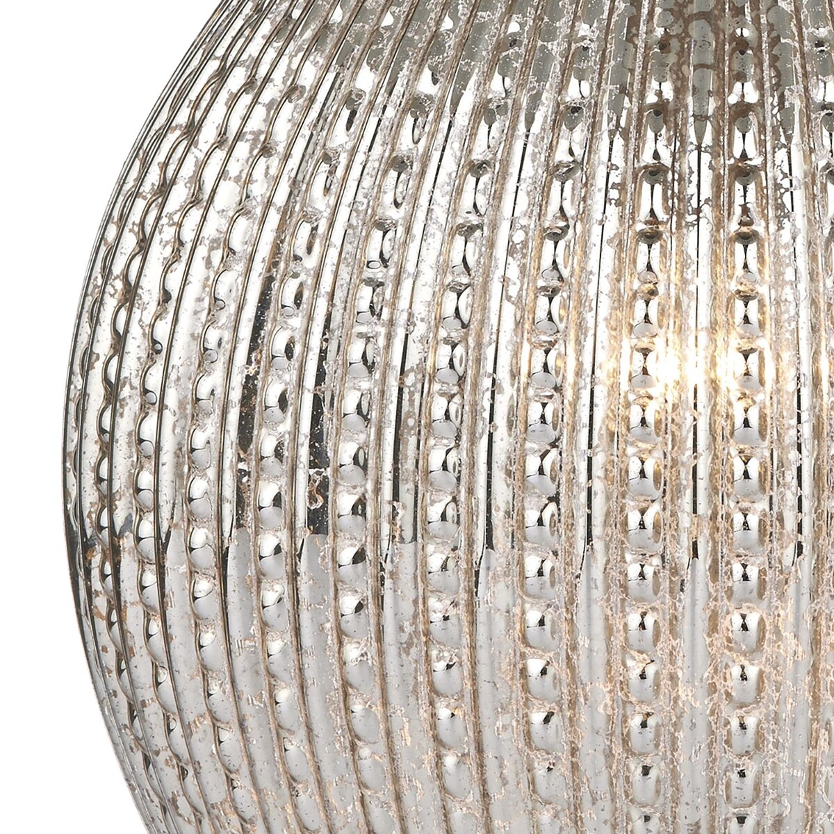 Szklana lampa stołowa Sonia SON4232 Dar Lighting z abażurem srebrna szara