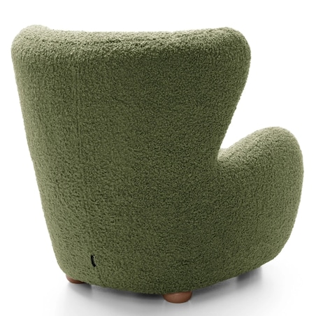 Fotel uszak boucle 91x88x100 cm POLTRONA zielony