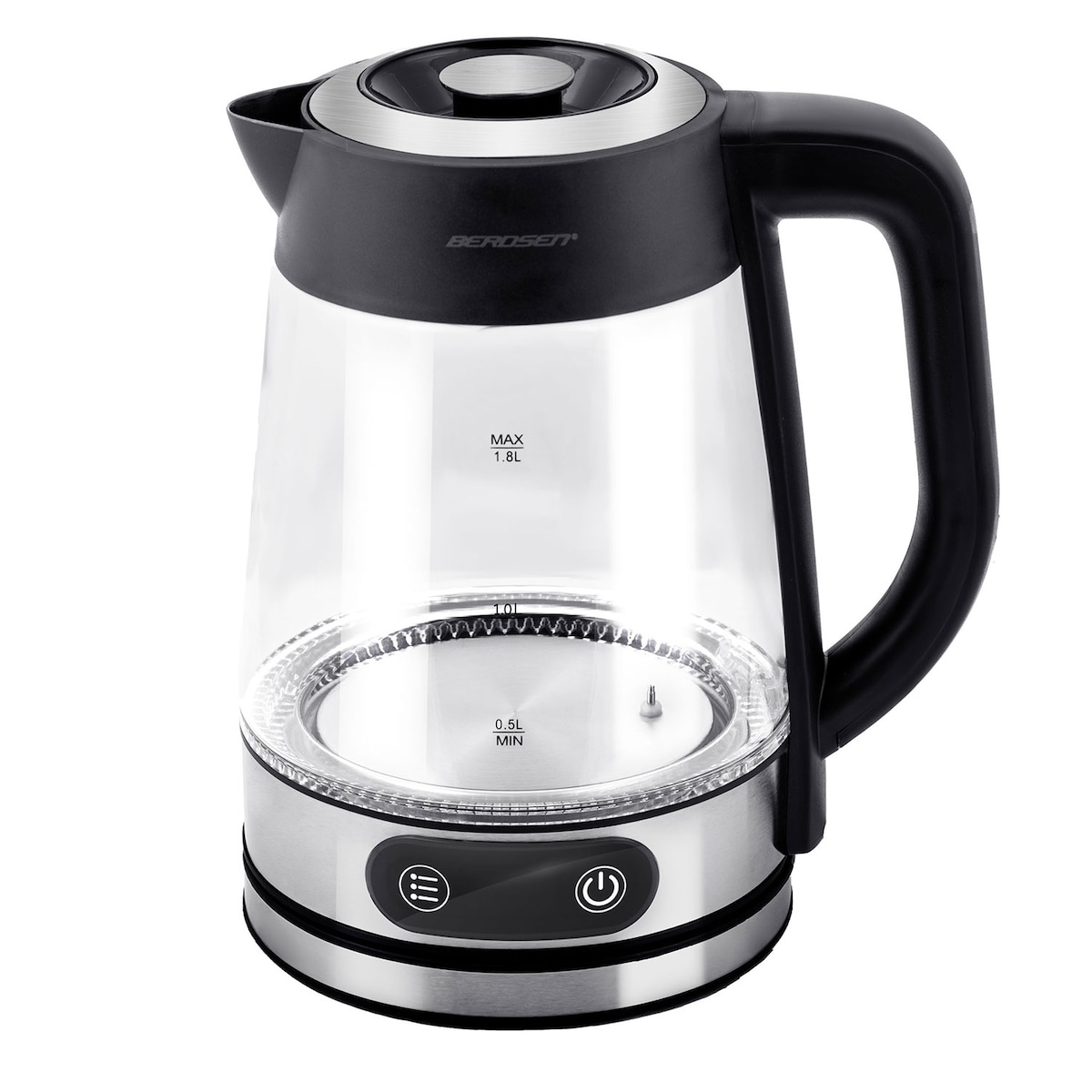 Czajnik elektryczny szklany z regulacja temperatury 1,8l Berdsen 371500