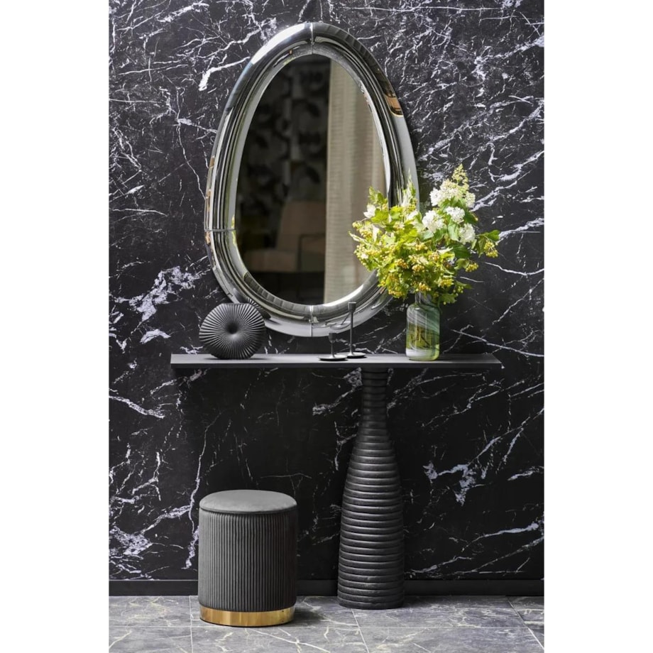 Lustro dekoracyjne IVORY 120x80cm srebrne